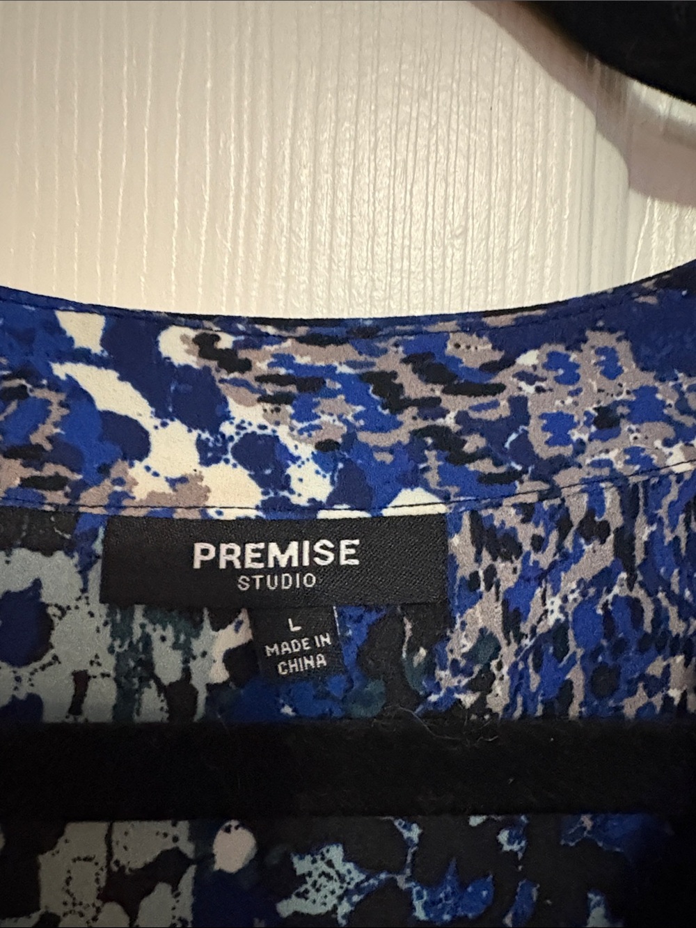 Premise Blue & Teal V-Neck Printed Sleeveless Top - Picture 3 of 4